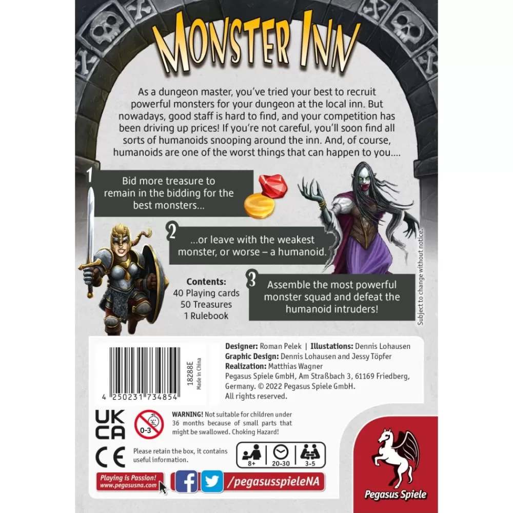 Pegasus Spiele Monster Inn | Kortspel